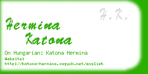 hermina katona business card